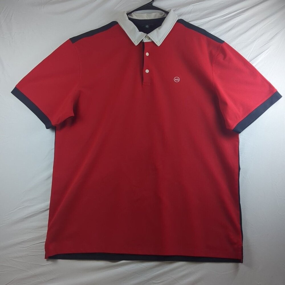 Adriano Goldschmied Men's Size‎ 2XL Green Label Golf Polo Shirt Short Sleeve Red
